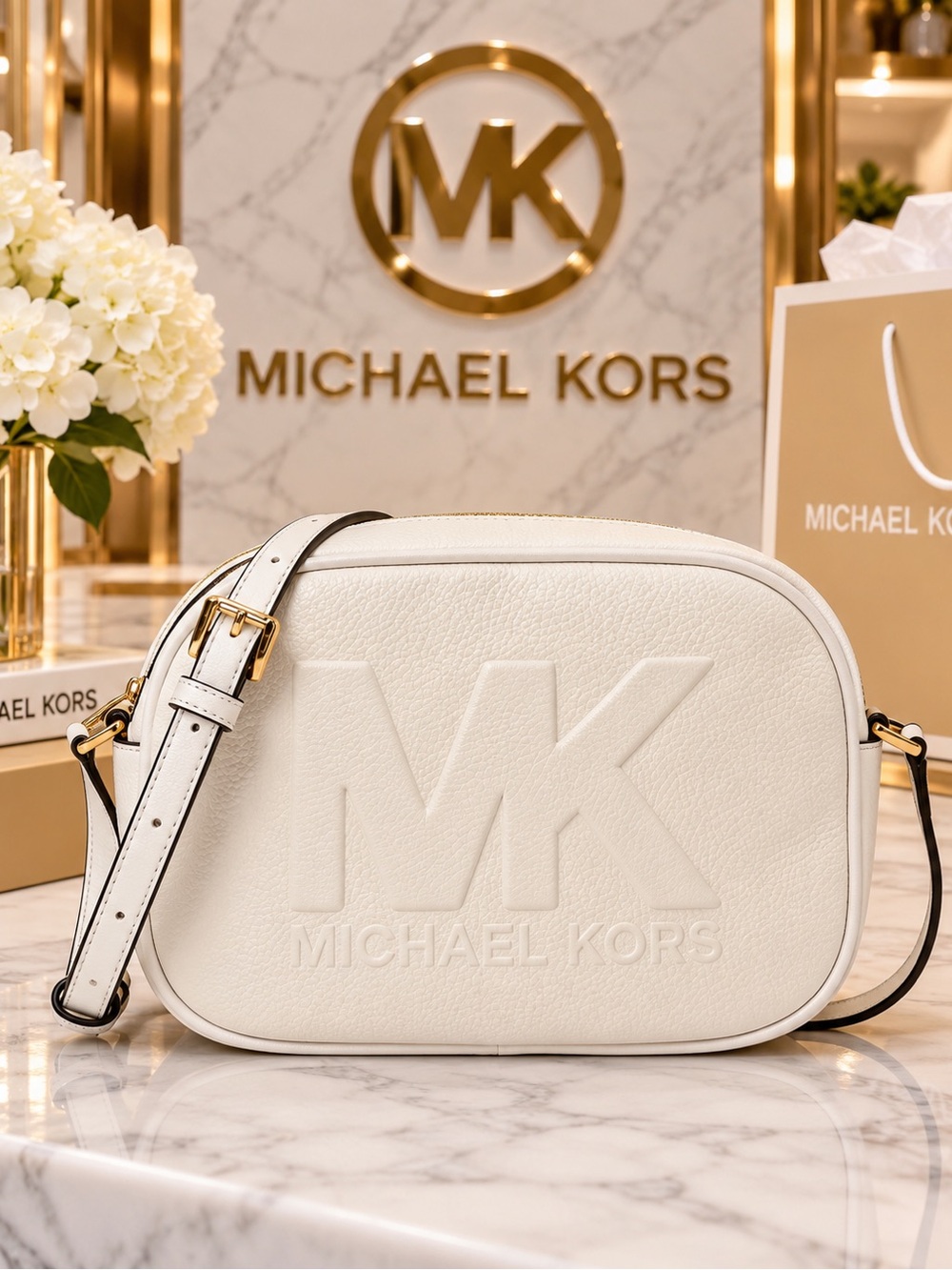 Michael Kors Jet Set Travel Medium Oval Camera Crossbody 🤍